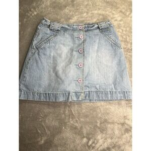 Vintage St John Bay Y2K Denim Short Skirt Size 10 Shorts Light Wash